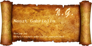 Neszt Gabriella névjegykártya