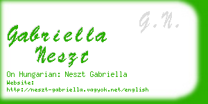 gabriella neszt business card